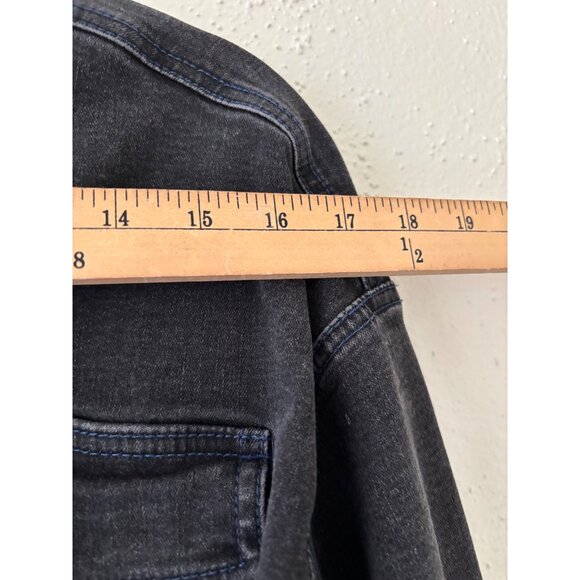 Free People Bo Denim Shirt Dress Midnight Black Button Down Long Sleeve - Picture 8 of 13